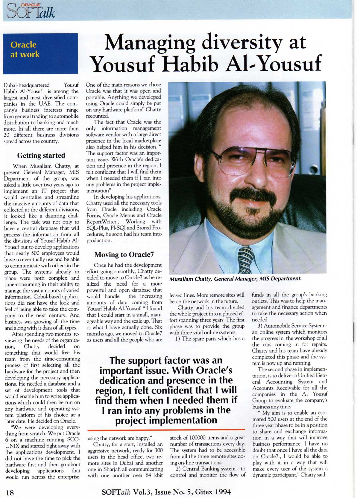 Oracle SoftTalk - Vol3 Issue5 Gitex 1994
